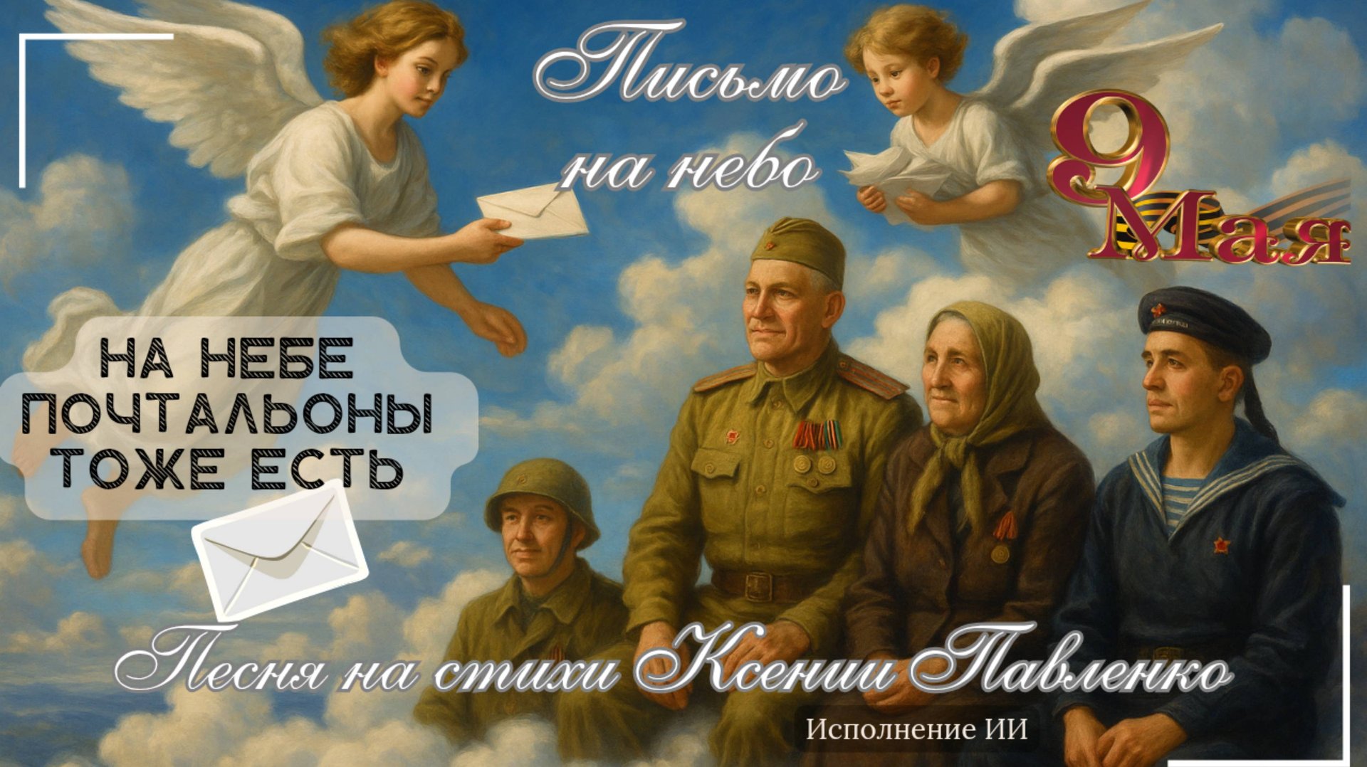 К дню Великой Победы " На небе почтальоны тоже есть..." песня на стихи Ксении Павленко смотреть онлайн