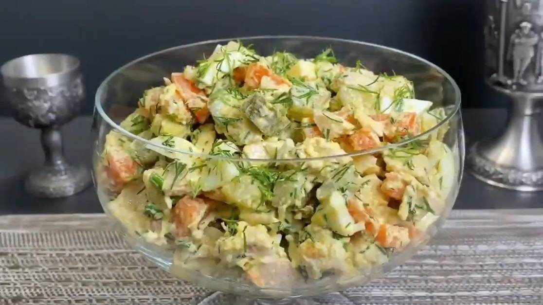 Салат с куриной грудкой смотреть онлайн