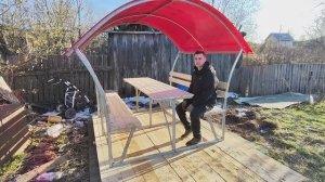 Беседка на даче, собрана своими руками - замечания, эмоции