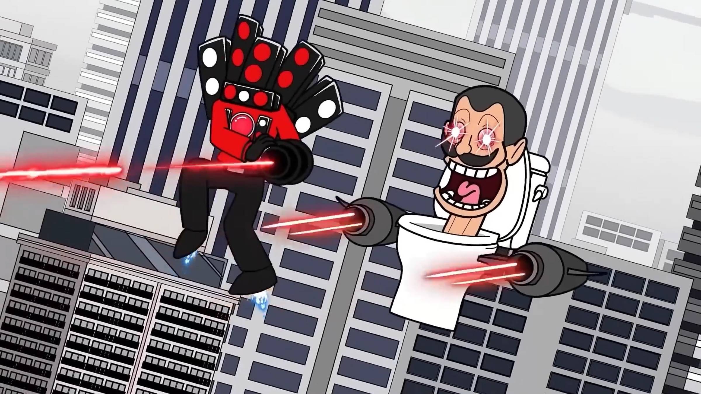 ТИТАН ТВМен Становится Злым! Скибиди Туалет Анимация, НАБ НАБ Помогает Камерамену и ТВ Девушке.