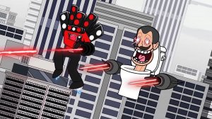 ТИТАН ТВМен Становится Злым! Скибиди Туалет Анимация, НАБ НАБ Помогает Камерамену и ТВ Девушке.