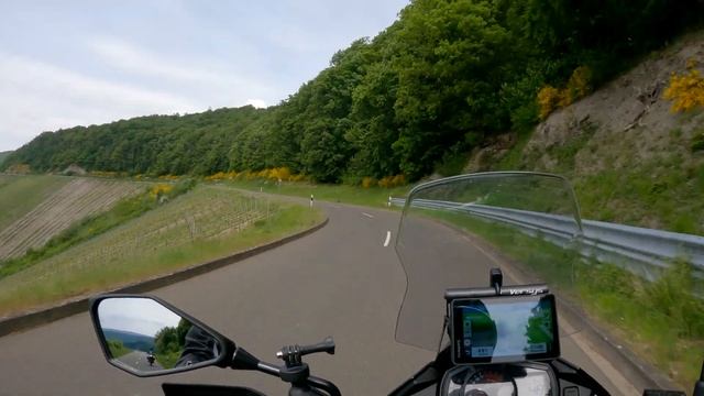 EPIC Mosel Valley Germany with my Kawasaki Versys and KTM Adventure, Amazing Curvy Roads! смотреть онлайн