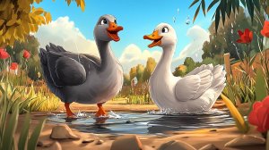 Мультфильм  - Два веселых гуся