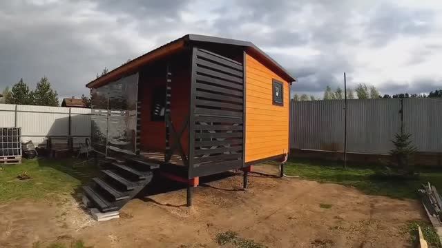 Дачный домик 6 на 4 с верандой. Бытовка с верандой смотреть онлайн