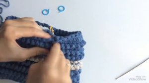 Вязаная сумка. Сумка крючком узором "рачий шаг".  Crochet bag