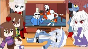 реакция персонажей Undertale на "Весёлые кости" [Gacha club]