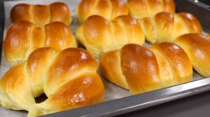Пышные БУЛОЧКИ С ДЖЕМОМ. Тесто не черствеет и остаётся мягким долгое время