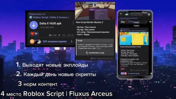 Топ 5 Телеграм каналов про скрипты Roblox