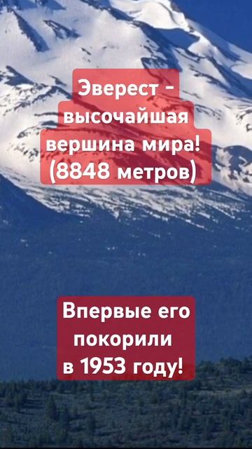 Эверест это высочайшая вершина мира! Впервые её покорили в 1953 году! #shorts смотреть онлайн