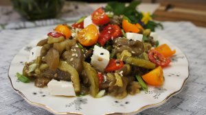 БЫСТРЫЙ И ВКУСНЫЙ САЛАТ С БАКЛАЖАНАМИ И КАБАЧКАМИ НА КАЖДЫЙ ДЕНЬ | САЛАТ С ЗАПЕЧЁННЫМИ ОВОЩАМИ