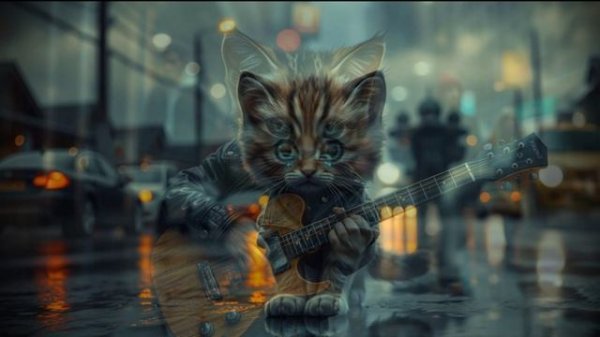 Лужи разбиты ногами прохожих (Драматичная эмоциональная рок композиция, NeiroBarD)