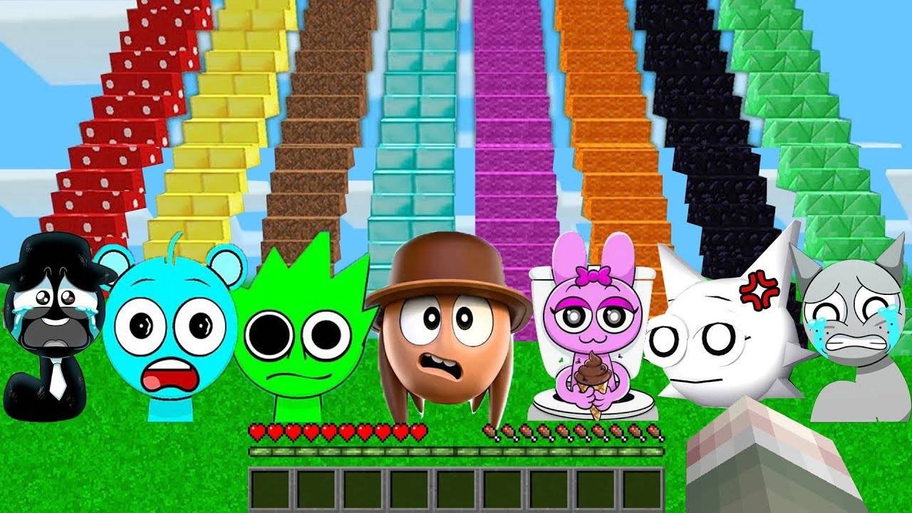 ВЫБЕРИ ПРАВИЛЬНУЮ ЛЕСТНИЦУ ВЫЖИВАНИЕ ВСЕ ВИДЫ СПРУНКОВ В МАЙНКРАФТ смотреть онлайн