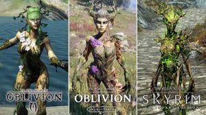 Oblivion Original vs Remastered vs Skyrim - Сравнение монстров (Silenced Red Mage)