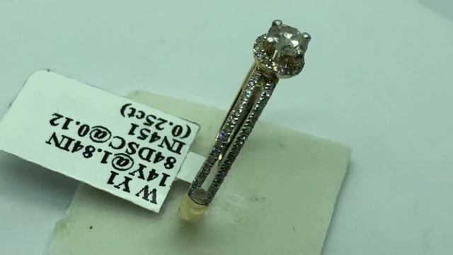 34. 14K Diamond (0.26ct) Diamond (0.13ct) Ring