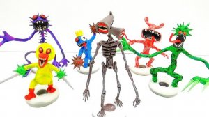 СИРЕНОГОЛОВЫЙ Монстр и Радужные Друзья из Пластилина