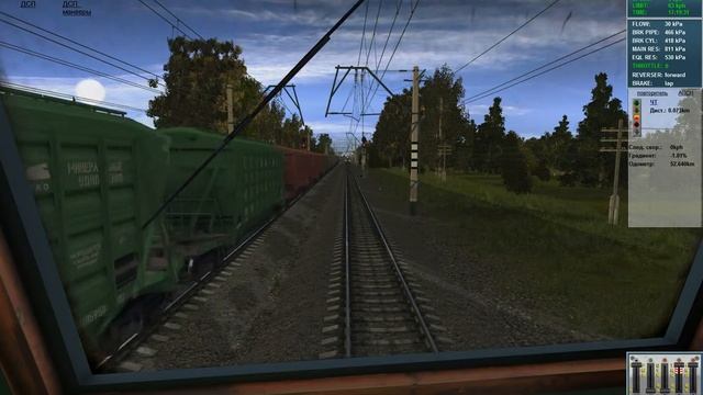 Trainz-Mp: Проследование грузового ВЛ80С-994 с Крутоборки на Топиллы смотреть онлайн