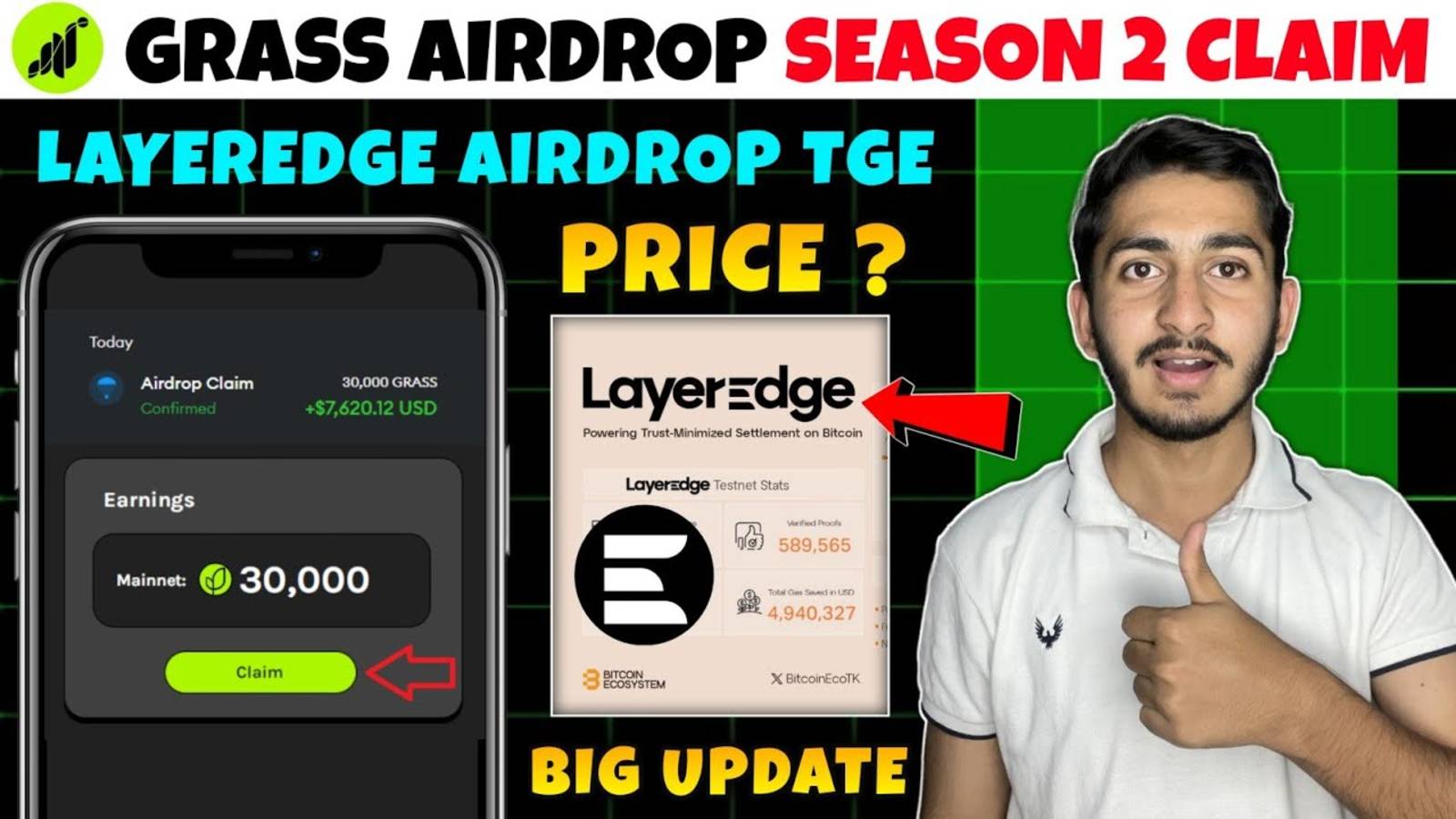 Grass Airdrop season 2 claim date | Layeredge Airdrop listing date | Grass airdrop new update смотреть онлайн