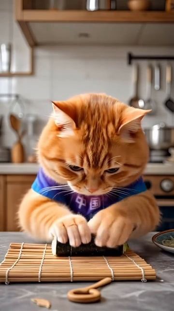 нейрокотик-сушист готовит роллы.mp4