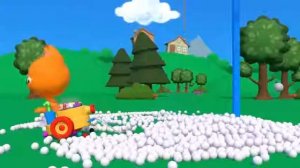 Пушка с цветными шариками Учим цифры Котенок Коте Мультики для малышей