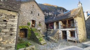 Сонлерто - традиционная каменная деревня в Швейцарии 🇨🇭 Швейцарские деревни