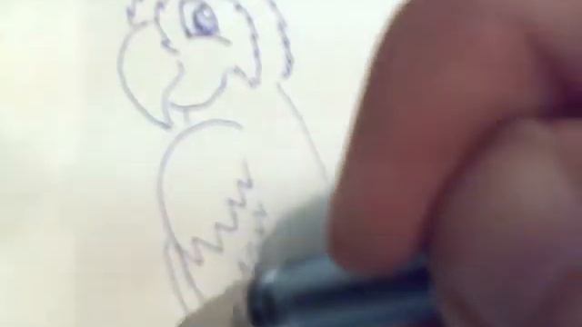 Parrot on a branch. How to draw a easy? (Попугай ара на ветке. Как нарисовать просто?) смотреть онлайн