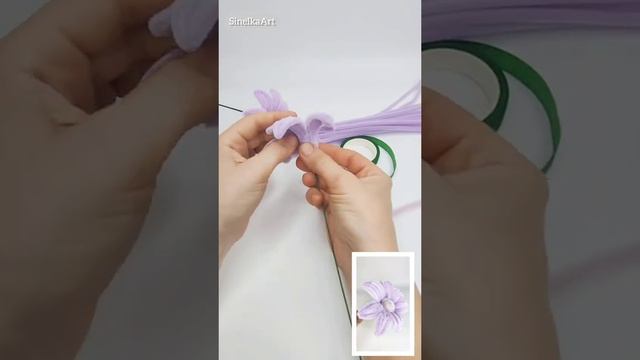 Простые цветы из синельной проволоки / Синельная проволока мастер класс #diy #art #flowers #handmade смотреть онлайн