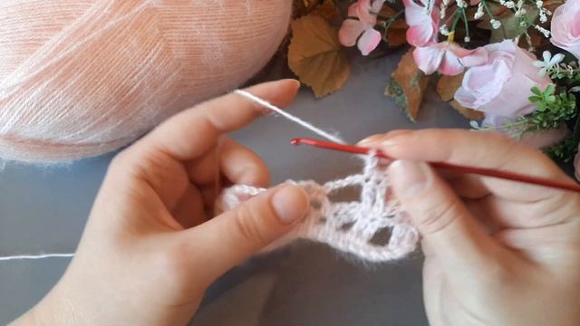 ✌ЛЕГКО вяжем узор с ажурными "ананасами" КРЮЧКОМ.💖 (N 177) смотреть онлайн