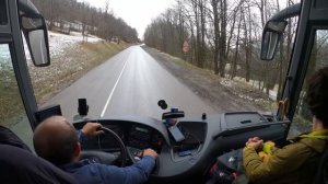 🚗 SmartTV 4К ➤ Автобусникам посвящается! ;) Вождение горного автобуса, зимой, Франция! :) UHD 50fps