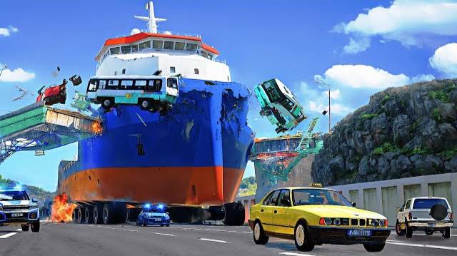 🚔💨🔥ОГРОМНАЯ ПОГОНЯ ТАНКЕР │ Эпичная погоня по шоссе с полицией - BeamNG.Drive» 🚔💨🔥 смотреть онлайн