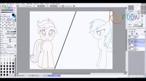 SpeedPaint - Rainbow Factory /  Фабрика Радуги (Rainbow Dash and Scootaloo / Рейбоу Дэш и Скуталу)