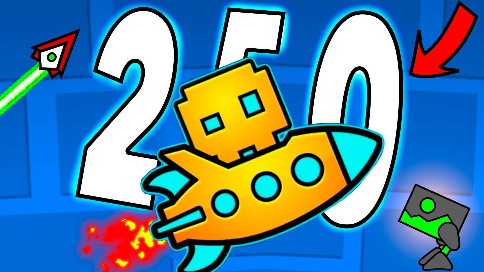 Я ПОТРАТИЛ НА ЭТО 250 ПОПЫТОК! ПРОХОЖДЕНИЕ GEOMETRY DASH. ПРОШЁЛ XSTEP CYCLES
