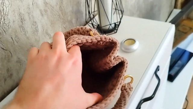 Дизайнерская сумка вязаная 