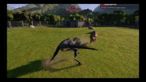 Битва Скорпиуса рекса и Цератозавра в "Jurassic World Evolution 2"