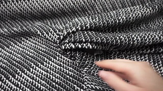 Жаккард черно-белый галочки FM3339 смотреть онлайн