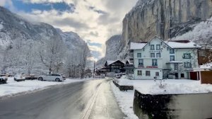 Лаутербруннен зимой ☀️ Самая красивая долина Швейцарии