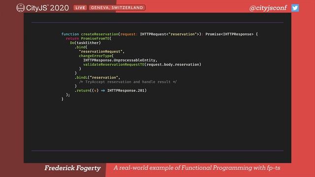 A Real World Example of Functional Programming with fp-ts - Frederick Fogerty - CityJS Conf 2020 смотреть онлайн