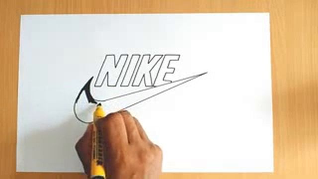 Как нарисовать фирму NIKE