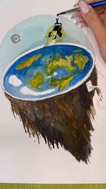 Теория заговора 🌎как #юрийлоза #планета #плоская #shorts #art#рисуем #подписшись ну не на слонах😄 смотреть онлайн