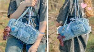 Вязаная СУМКА крючком  | Подробный мастер-класс для начинающих