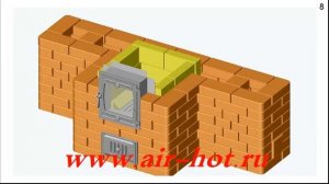 Т-образная отопительная печь с духовкой