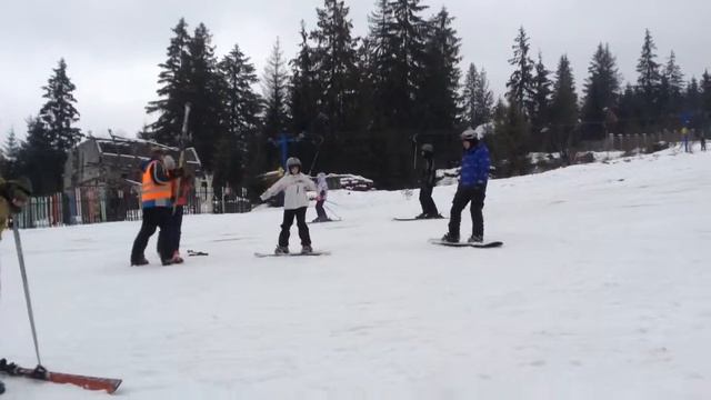 Первые шаги на сноуборде