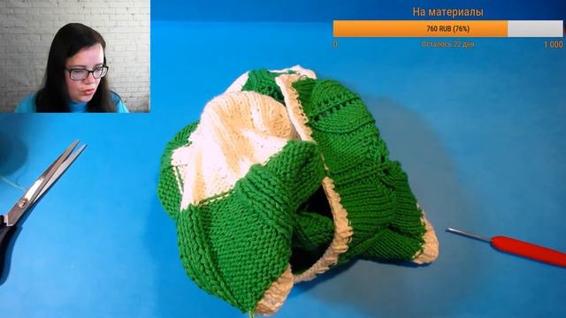 Шапочка спицами детская шапка Вязаная шапка на 6-12 месяцев 8 апреля 1\3 Вязание Прямые трансляци смотреть онлайн