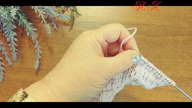 Плотный узор спицами // узор для носков смотреть онлайн