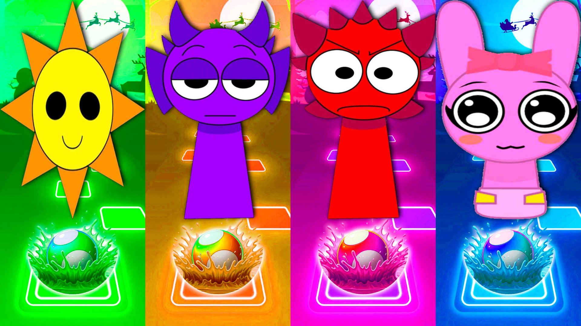 СПРУНКИ Sprunki в Тайлес Хоп Tiles Hop смотреть онлайн