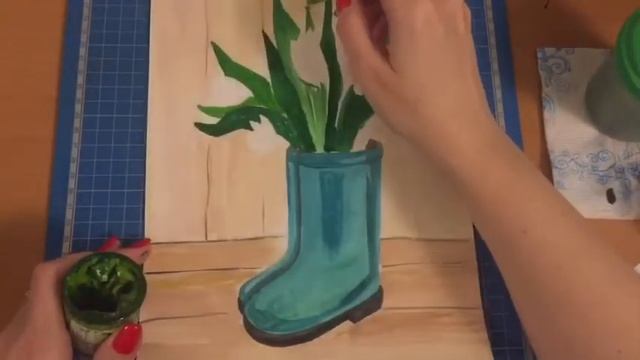 Малюнок «Тюльпани в чобітках» смотреть онлайн