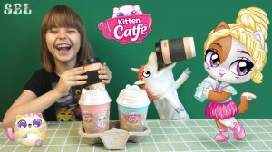 Волшебный единорог Жора и Кошечки в кофейных стаканах Сюрпризы Kitten Catfe