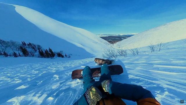 Голец Лебединый. Катам на сноуборде и лыжах. смотреть онлайн
