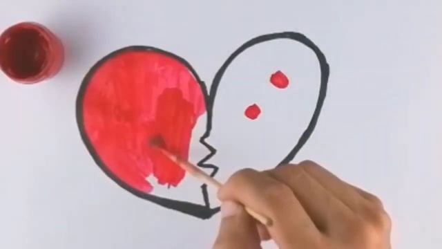 Рисуем сердечко для детей Drawing a heart for children Bolalar uchun yurak 720p смотреть онлайн
