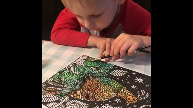 Волшебные листки меняют цвета. Christmas magic painting book. смотреть онлайн