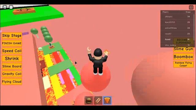Прохожу паркур Krusty Krab в ROBLOX